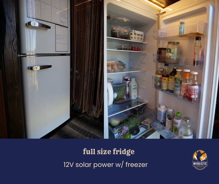 van build full size fridge